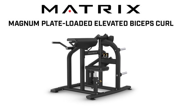 The Matrix Fitness Magnum Plate-Loaded Elevated Biceps Curl