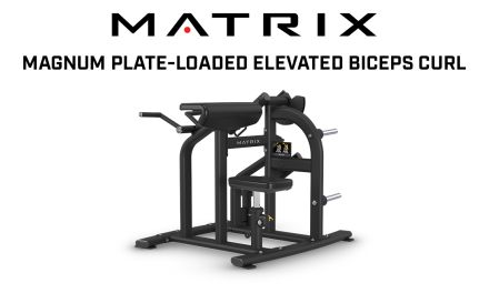 The Matrix Fitness Magnum Plate-Loaded Elevated Biceps Curl
